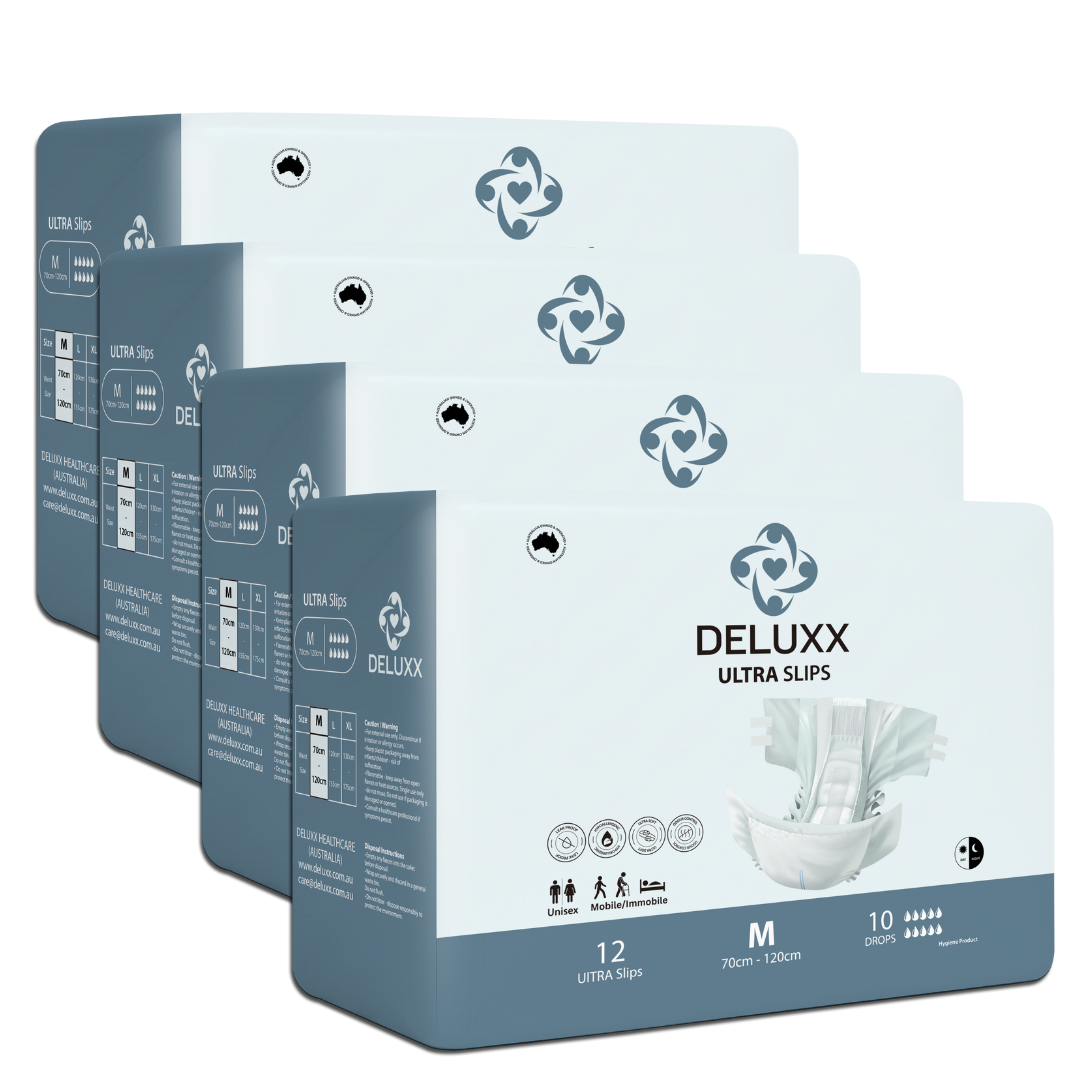 Deluxx Ultra Slips Medium Carton (72 Pack)