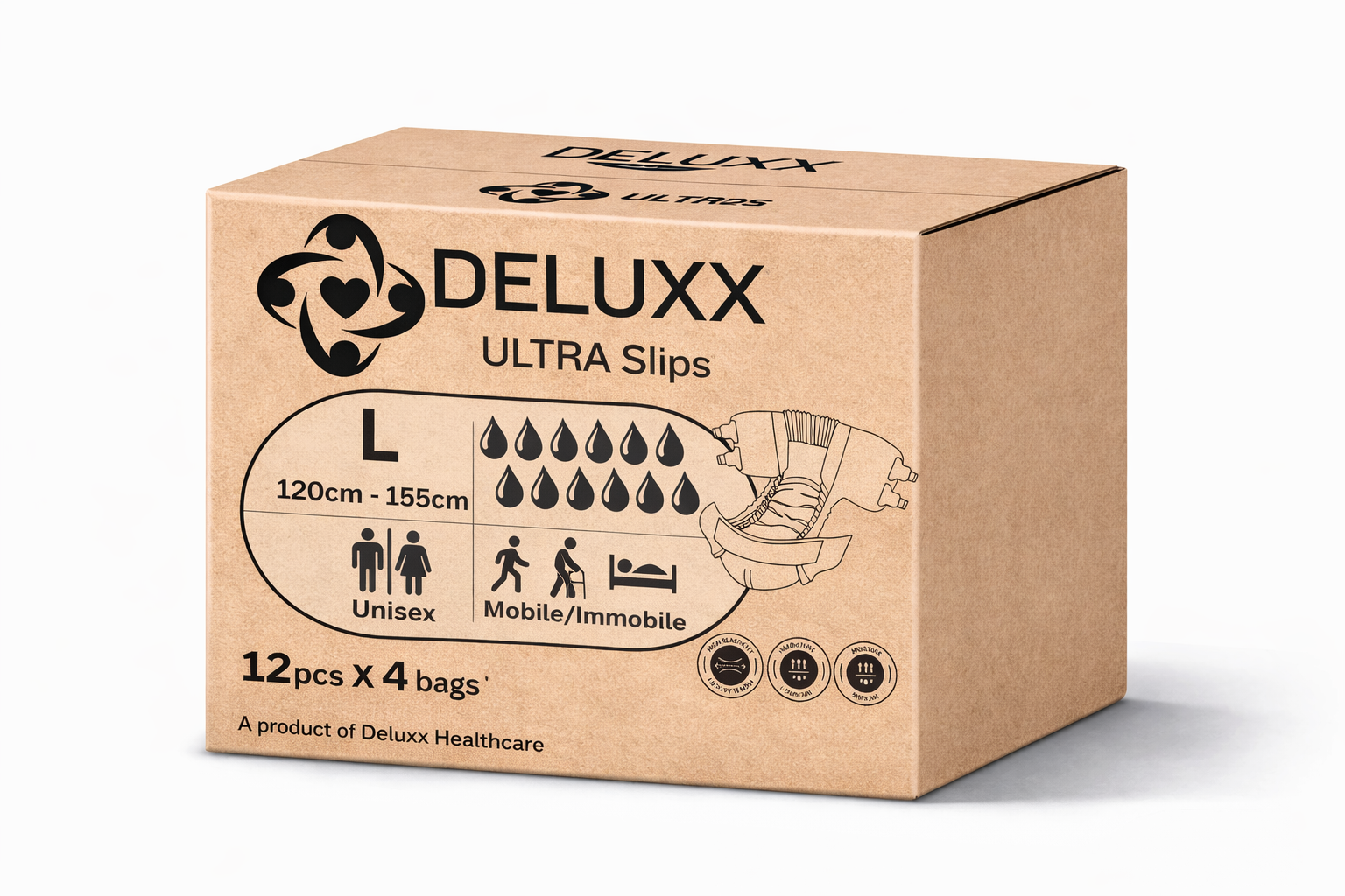 Deluxx Ultra Slips Large Carton (48 Pack)