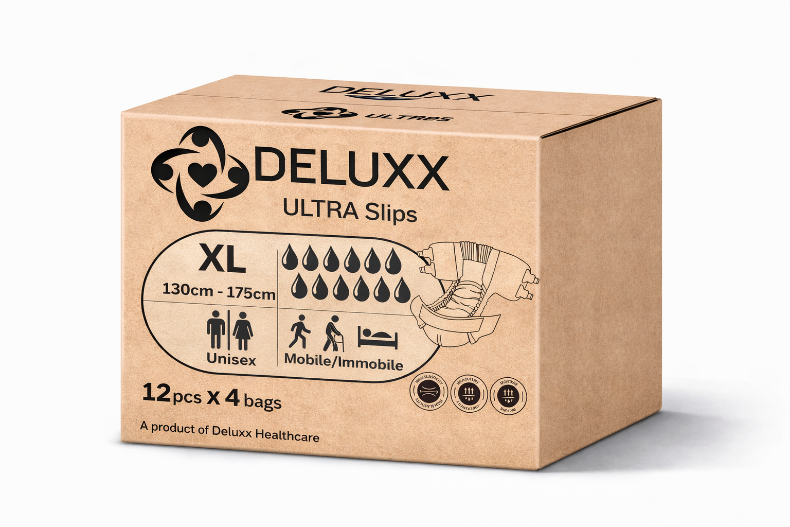 Deluxx Ultra Slips Extra Large Carton (48 Pack)